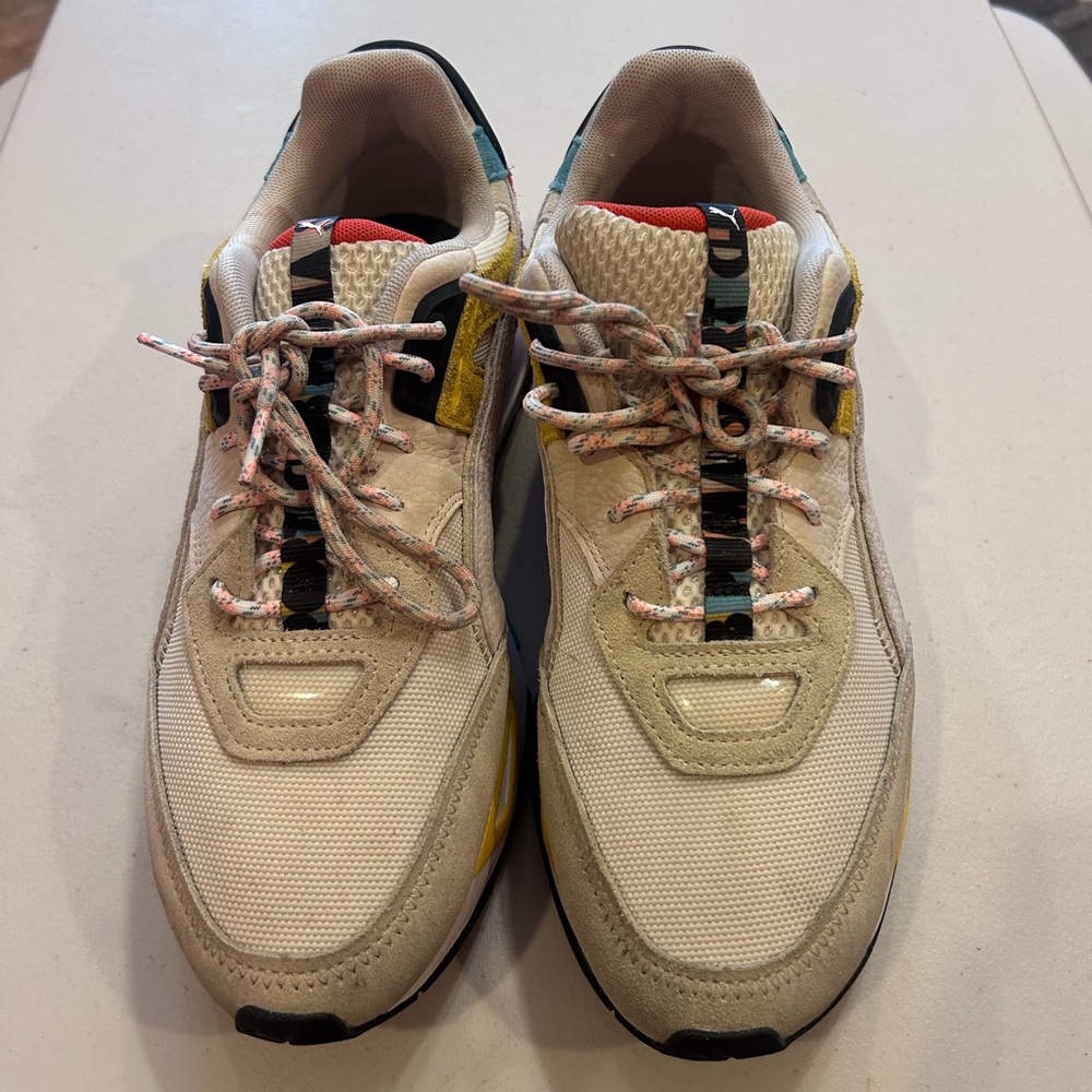 Puma Mirage Sport  383367-01 Mens Beige Leather Lifestyle shoes